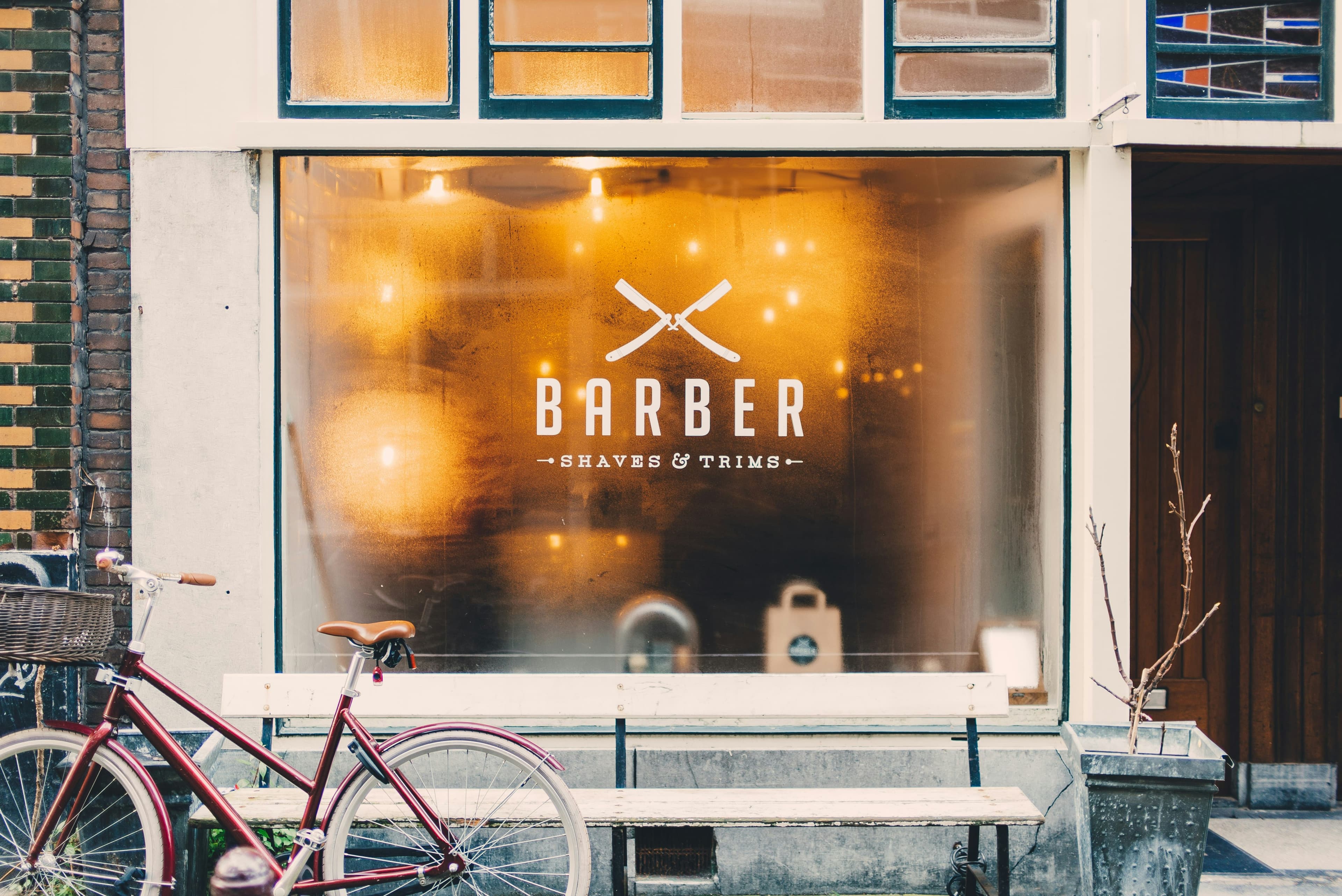 A salon door image